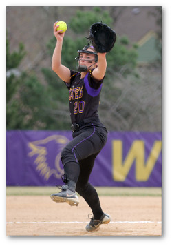 St. Catherine Softball action shot photo